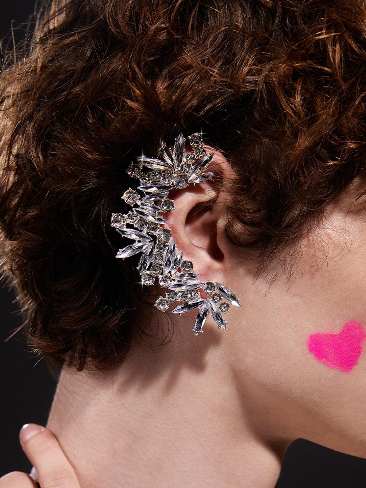 Pendiente Ear Cuff Crystal Bloom