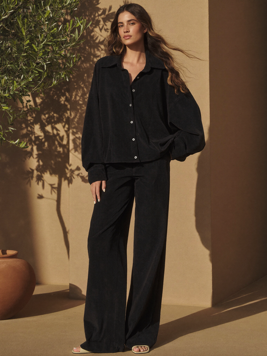 Conjunto Pana "Lucía" · Escote en V en color Negro