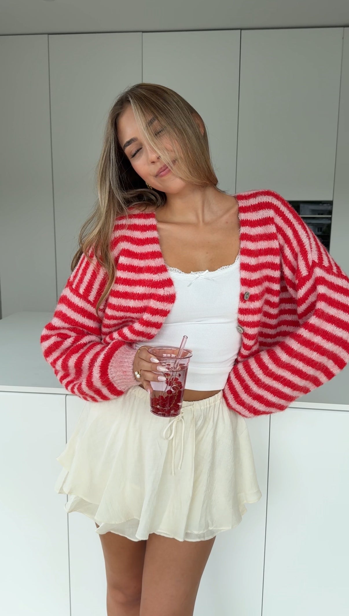 Cárdigan Cherry Rayas