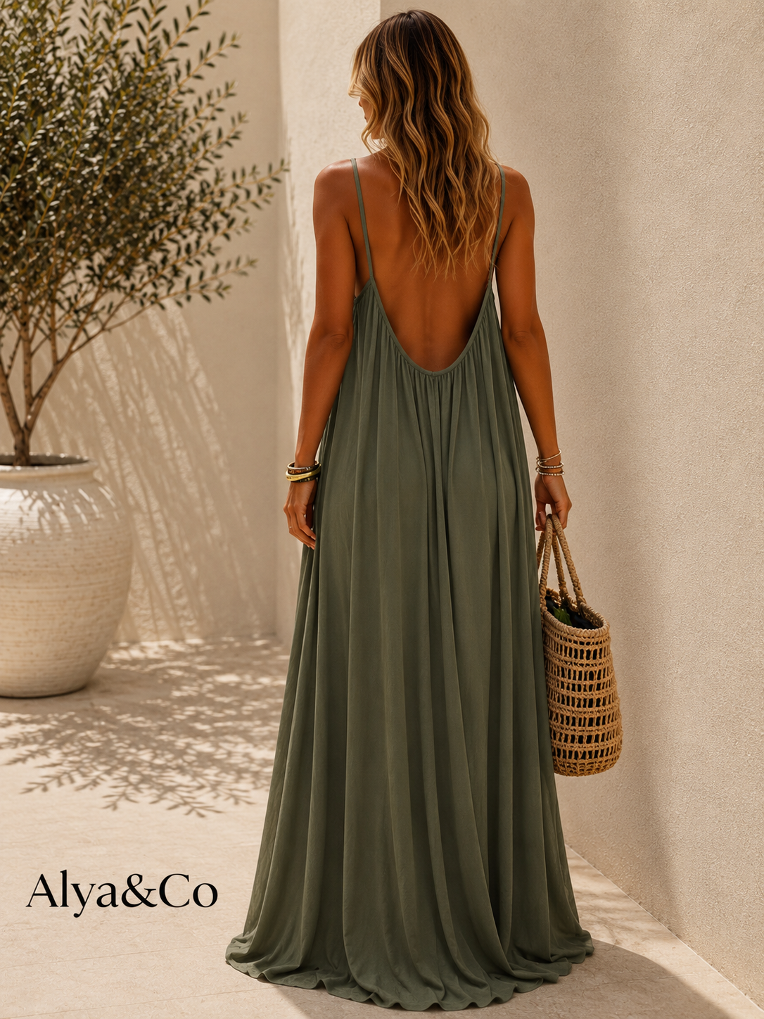 Vestido Maxi Espalda Ajustable Toscana