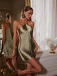 Vestido Olive Shimmer Halo