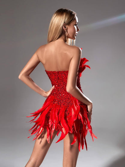 Vestido Crimson Phoenix Mini Dress