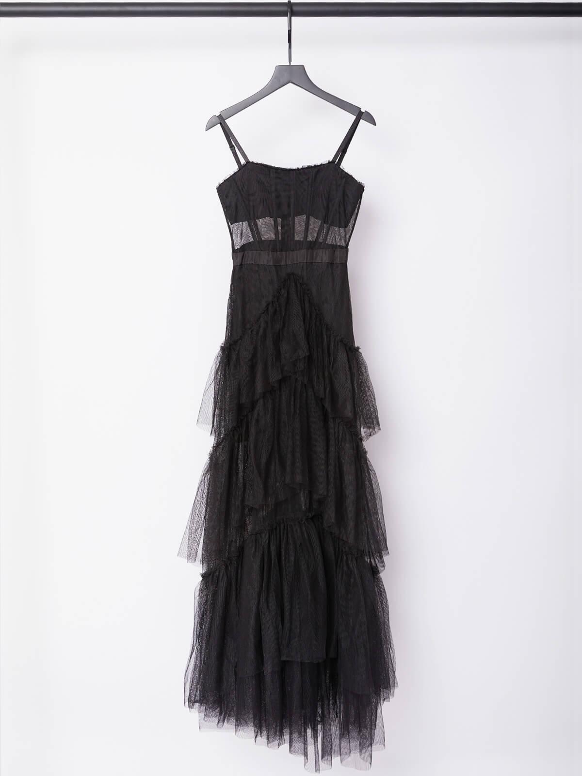 Vestido Gala Black Tulle Layers
