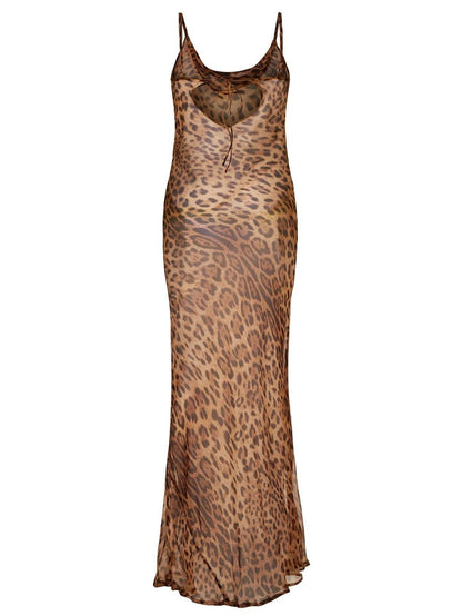 Vestido Maxi Leo Salvaje con Tirantes Fino
