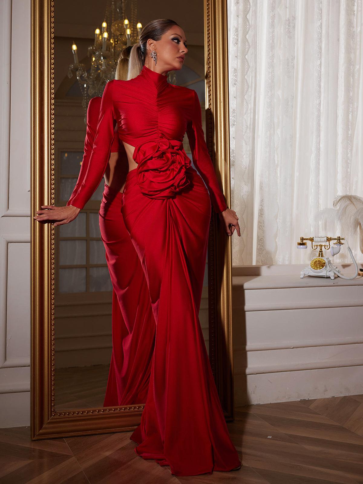 Vestido Scarlet Bloom Couture Gown
