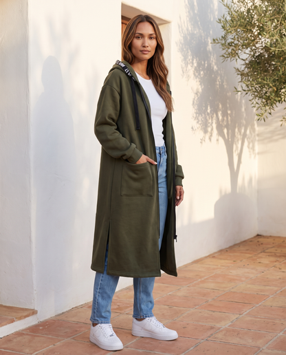 Abrigo sudadera Noa en verde militar