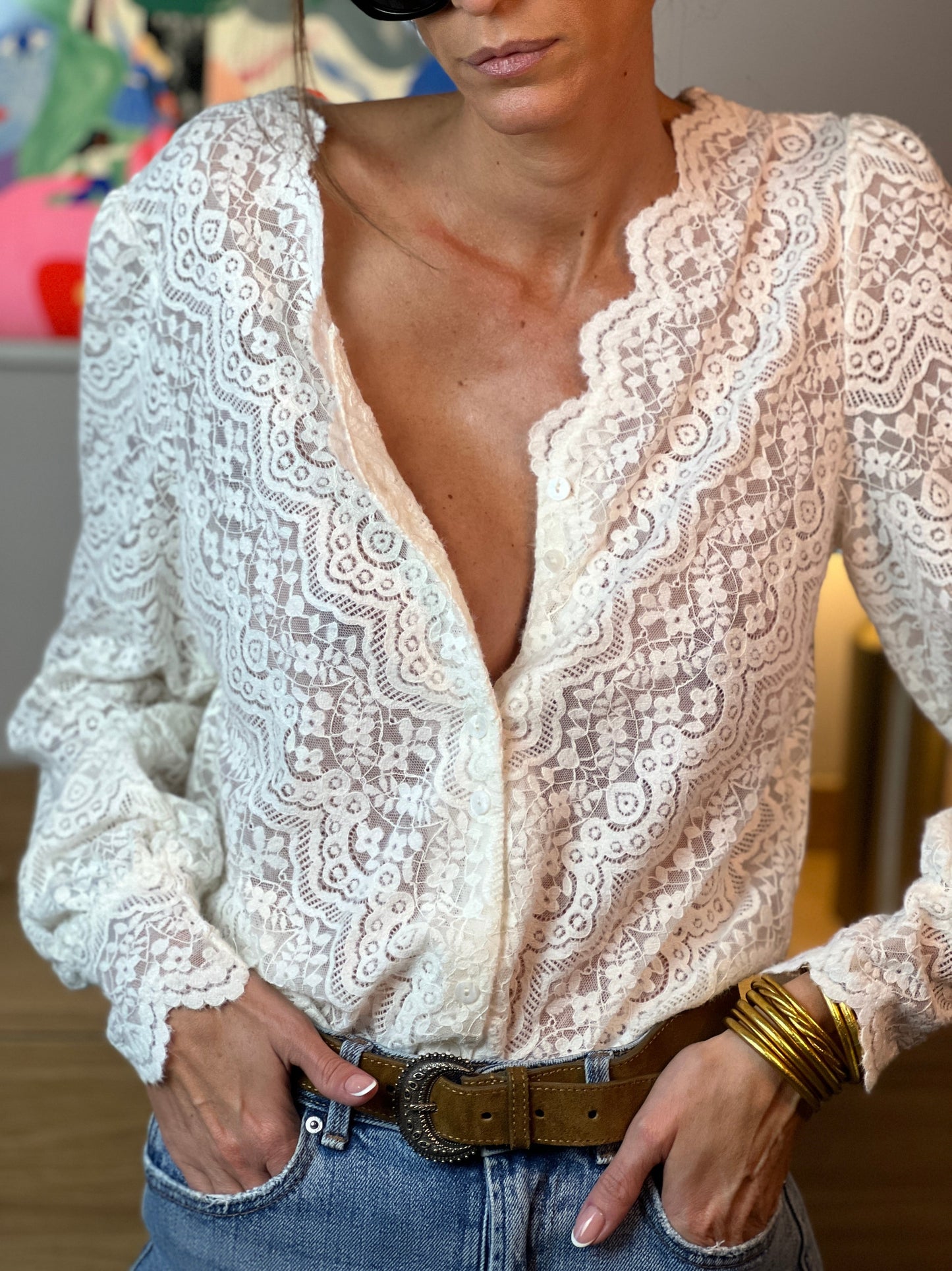 Blusa Encaje Romance Alya